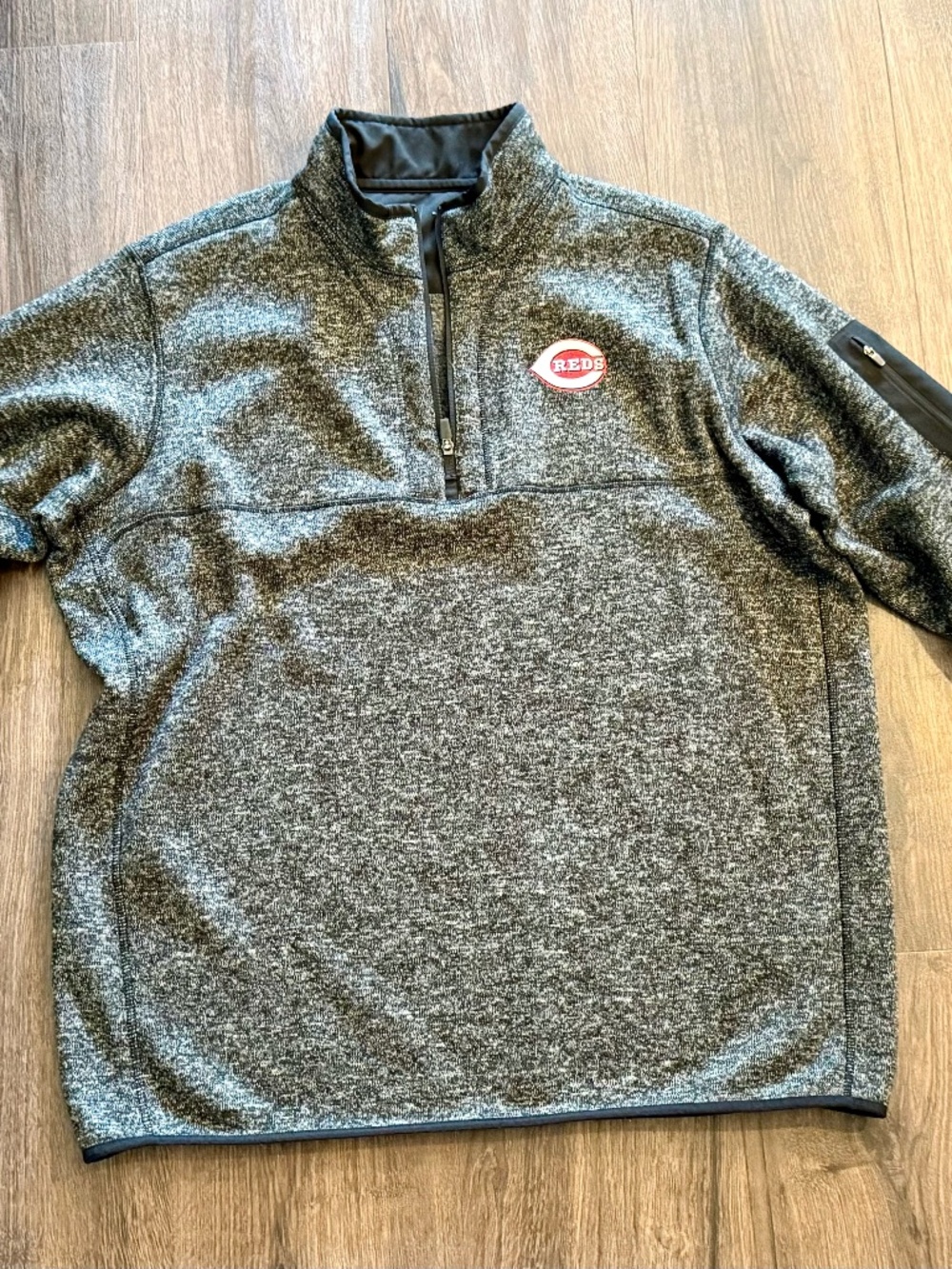 Antigua Men's Big & Tall Cincinnati Reds Fortune Half-Zip Pullover Jacket - 3XL